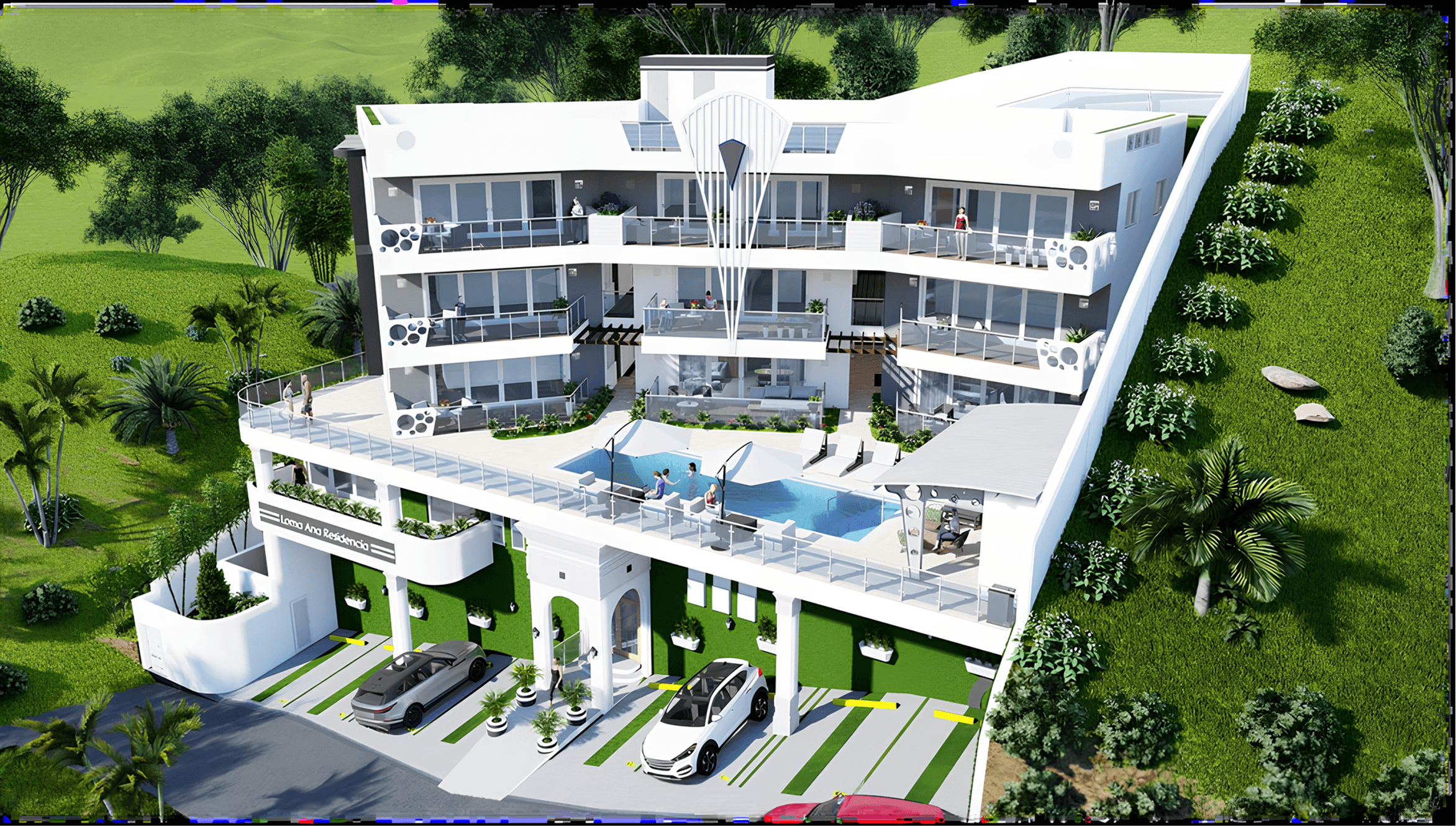 Fresh hilltop condos in center town en Center Town, Las Terrenas — En venta