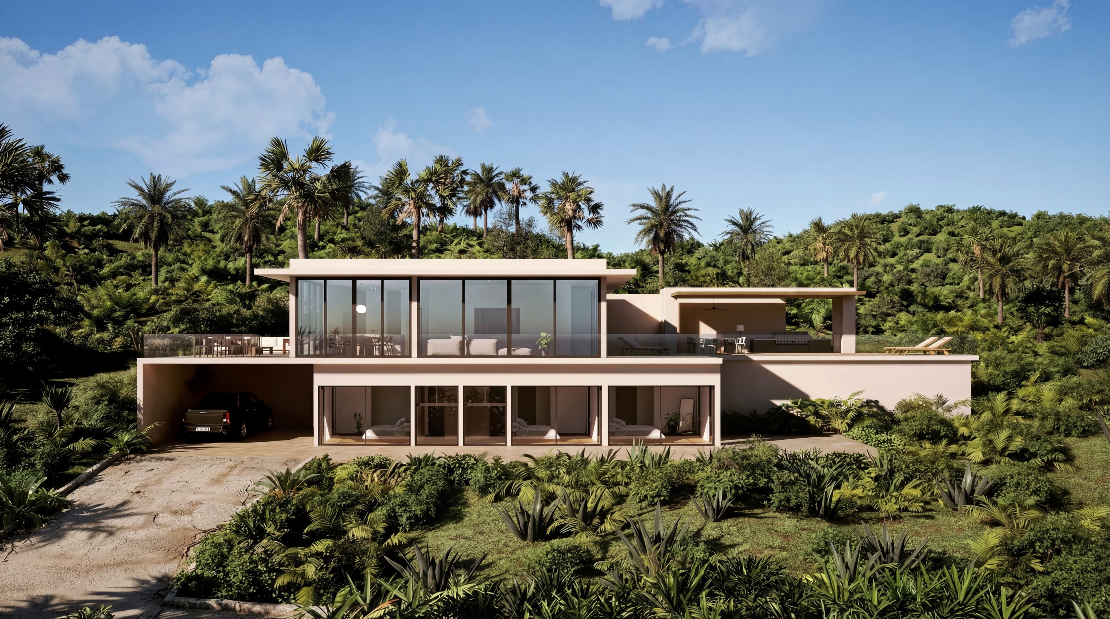 4-BR villa with ocean view en Cosón, Las Terrenas — En venta